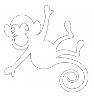 Monkey jungle motif