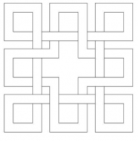 Square knots block 6